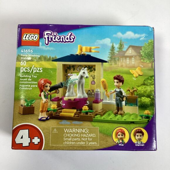 Lego Friends Pony Washing Stable Playset 41696 Building Toy Mia Daniel New - Picture 1 of 4